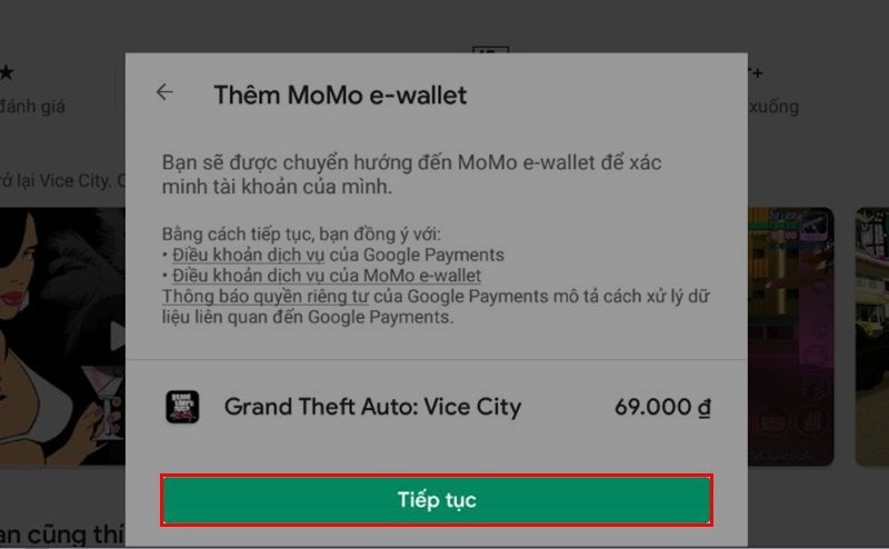 Nhập các thông tin thanh toán và tải game GTA Vice City về máy 
